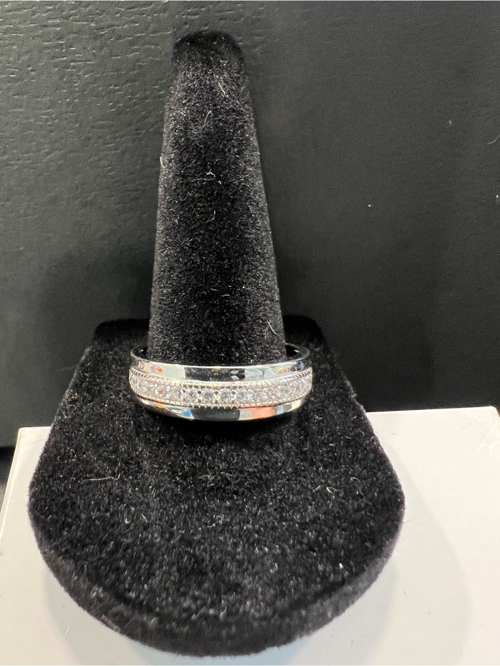 925 Sterling Silver Pavé Half Eternity Band - NWT